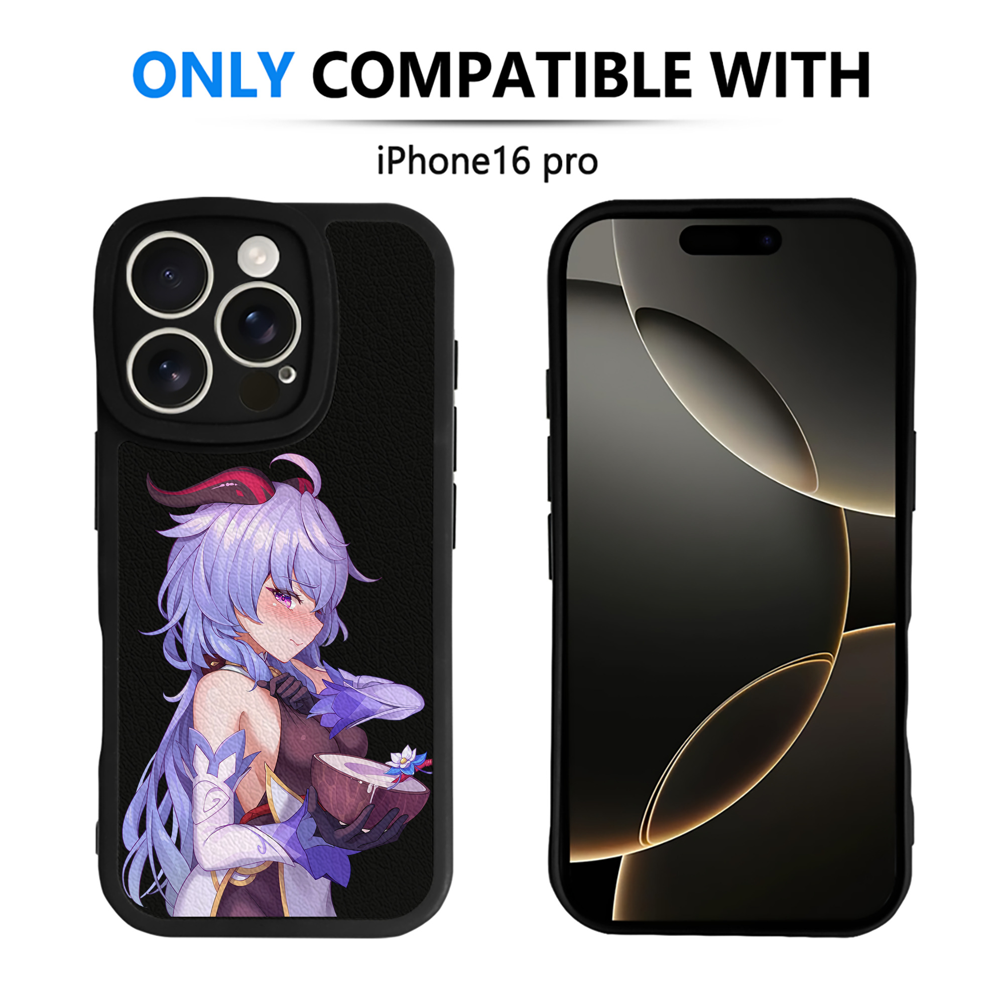 げんし神 甘雨 かんう genshin Ganyu 【iPhone 16シリーズ対応】シリコンスマホケース（レザー調） 材質：シリコン
